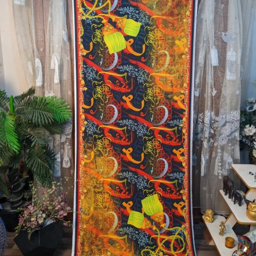 Multicolor Arabic Calligraphy Printed Dupatta