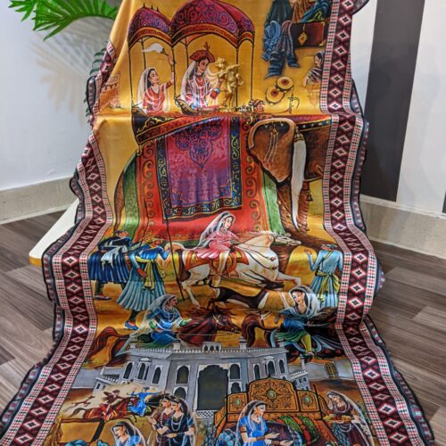 Regal Heritage Silk Blend Digital Print Fabric